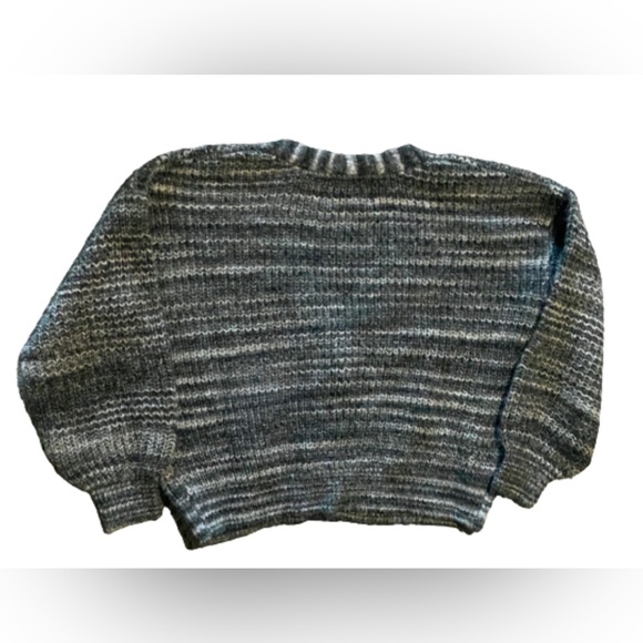 🆕 RESERVED X Old Navy Girls Cropped Space-Dye Cardigan Sweater Black Girls - Picture 5 of 11
